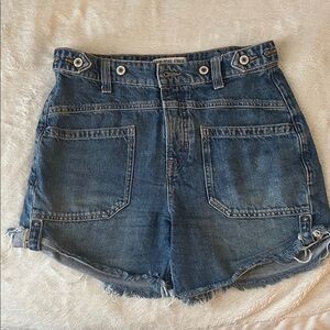 We The Free Blue Jean Shorts